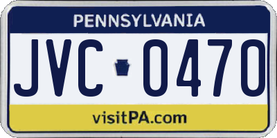 PA license plate JVC0470