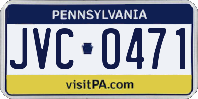 PA license plate JVC0471