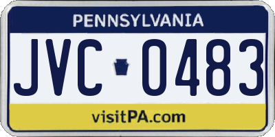 PA license plate JVC0483
