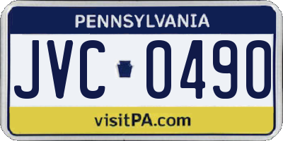 PA license plate JVC0490