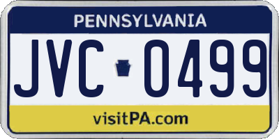 PA license plate JVC0499