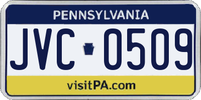 PA license plate JVC0509