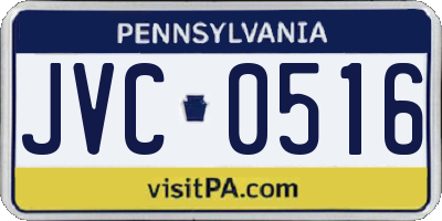 PA license plate JVC0516