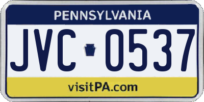 PA license plate JVC0537