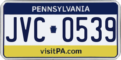 PA license plate JVC0539