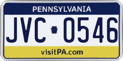 PA license plate JVC0546