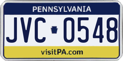 PA license plate JVC0548