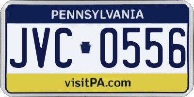 PA license plate JVC0556