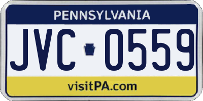 PA license plate JVC0559