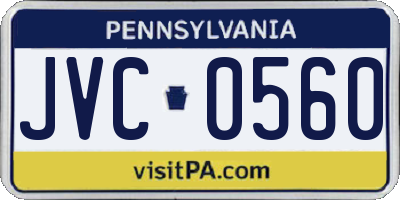 PA license plate JVC0560