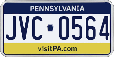 PA license plate JVC0564