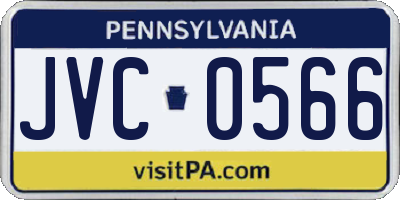 PA license plate JVC0566