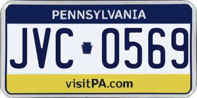 PA license plate JVC0569