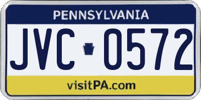 PA license plate JVC0572