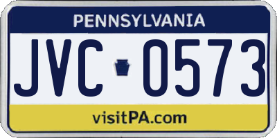 PA license plate JVC0573