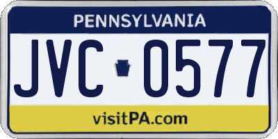 PA license plate JVC0577