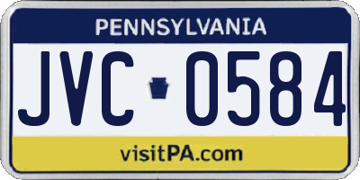 PA license plate JVC0584