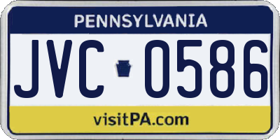 PA license plate JVC0586