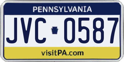 PA license plate JVC0587