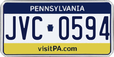PA license plate JVC0594