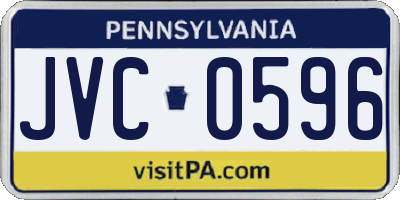 PA license plate JVC0596