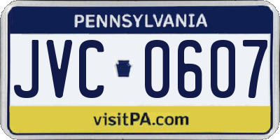 PA license plate JVC0607