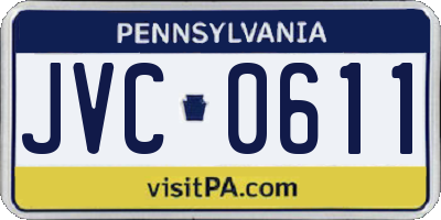 PA license plate JVC0611
