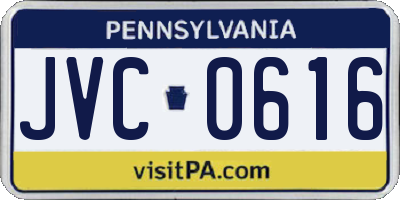 PA license plate JVC0616
