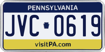 PA license plate JVC0619