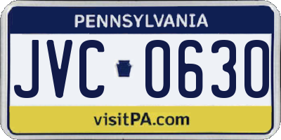 PA license plate JVC0630