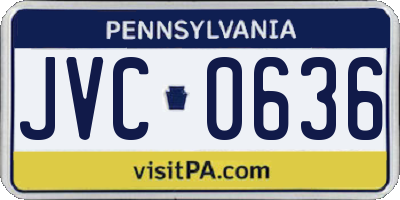 PA license plate JVC0636