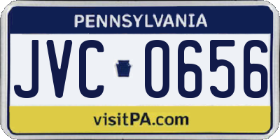 PA license plate JVC0656