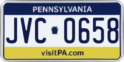 PA license plate JVC0658