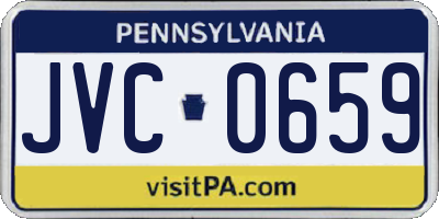 PA license plate JVC0659