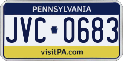 PA license plate JVC0683
