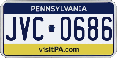 PA license plate JVC0686