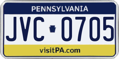 PA license plate JVC0705