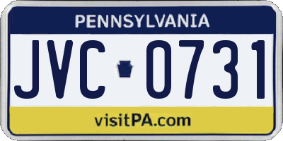 PA license plate JVC0731