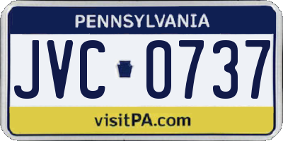 PA license plate JVC0737