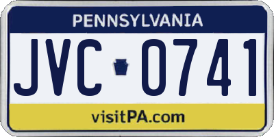 PA license plate JVC0741