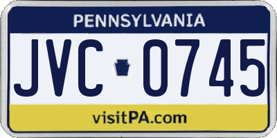 PA license plate JVC0745