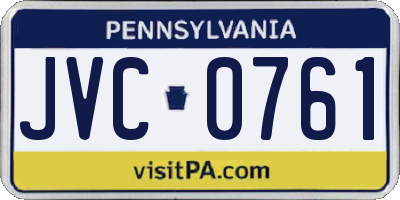 PA license plate JVC0761