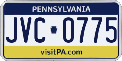 PA license plate JVC0775