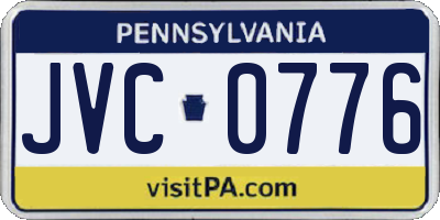 PA license plate JVC0776