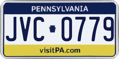 PA license plate JVC0779