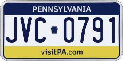 PA license plate JVC0791