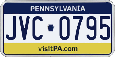 PA license plate JVC0795