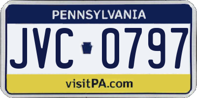 PA license plate JVC0797