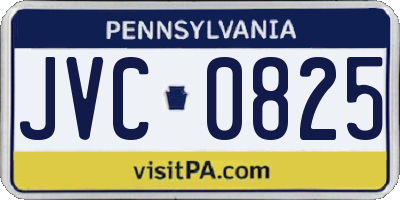 PA license plate JVC0825