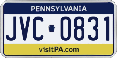 PA license plate JVC0831